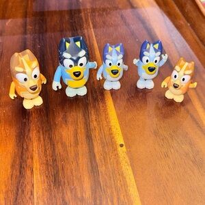 Colorful Dog Family Action Figures Set